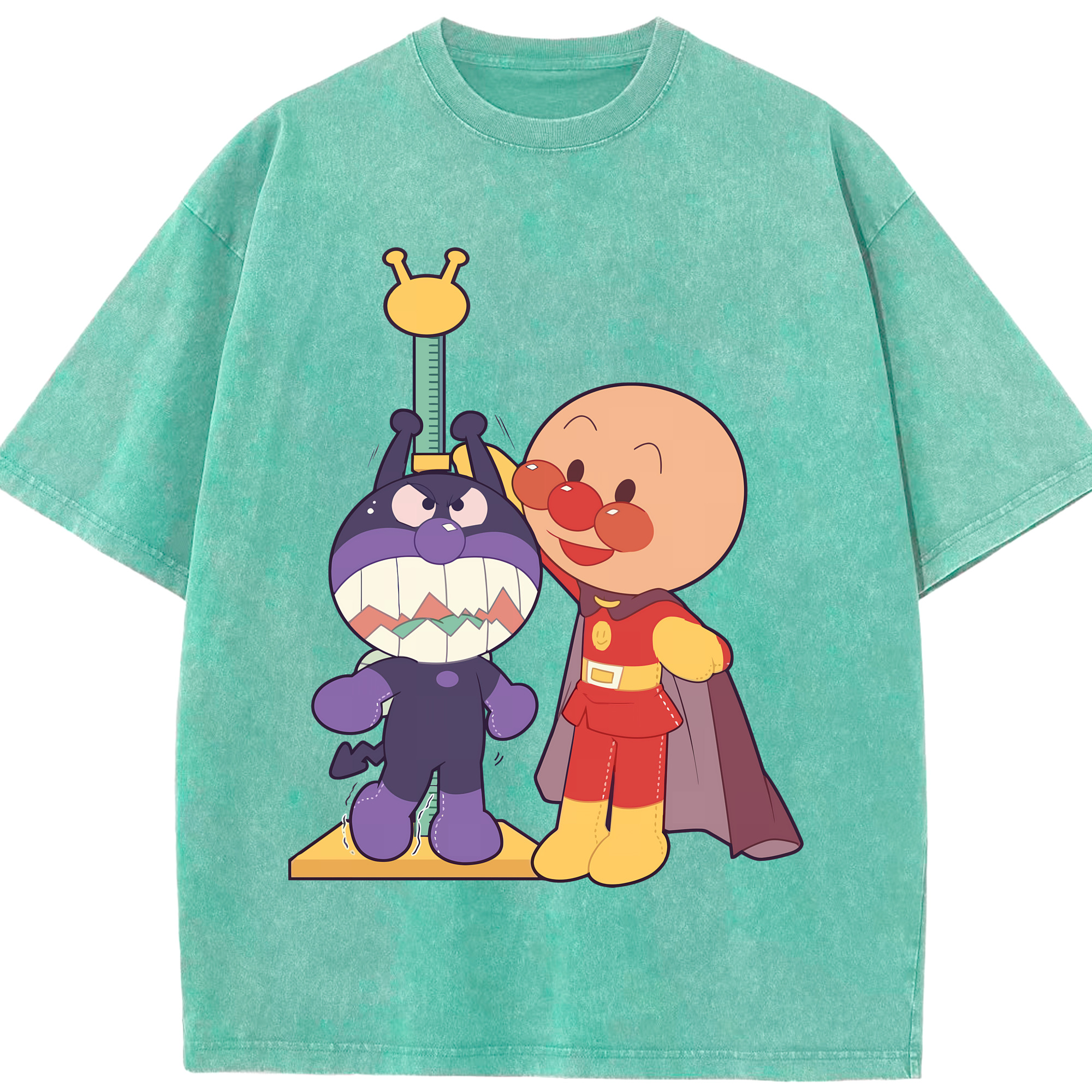 （画像用） アンパンマン Anpanman 綿100% ヴィンテージ風 半袖Tシャツ（フロントプリント）